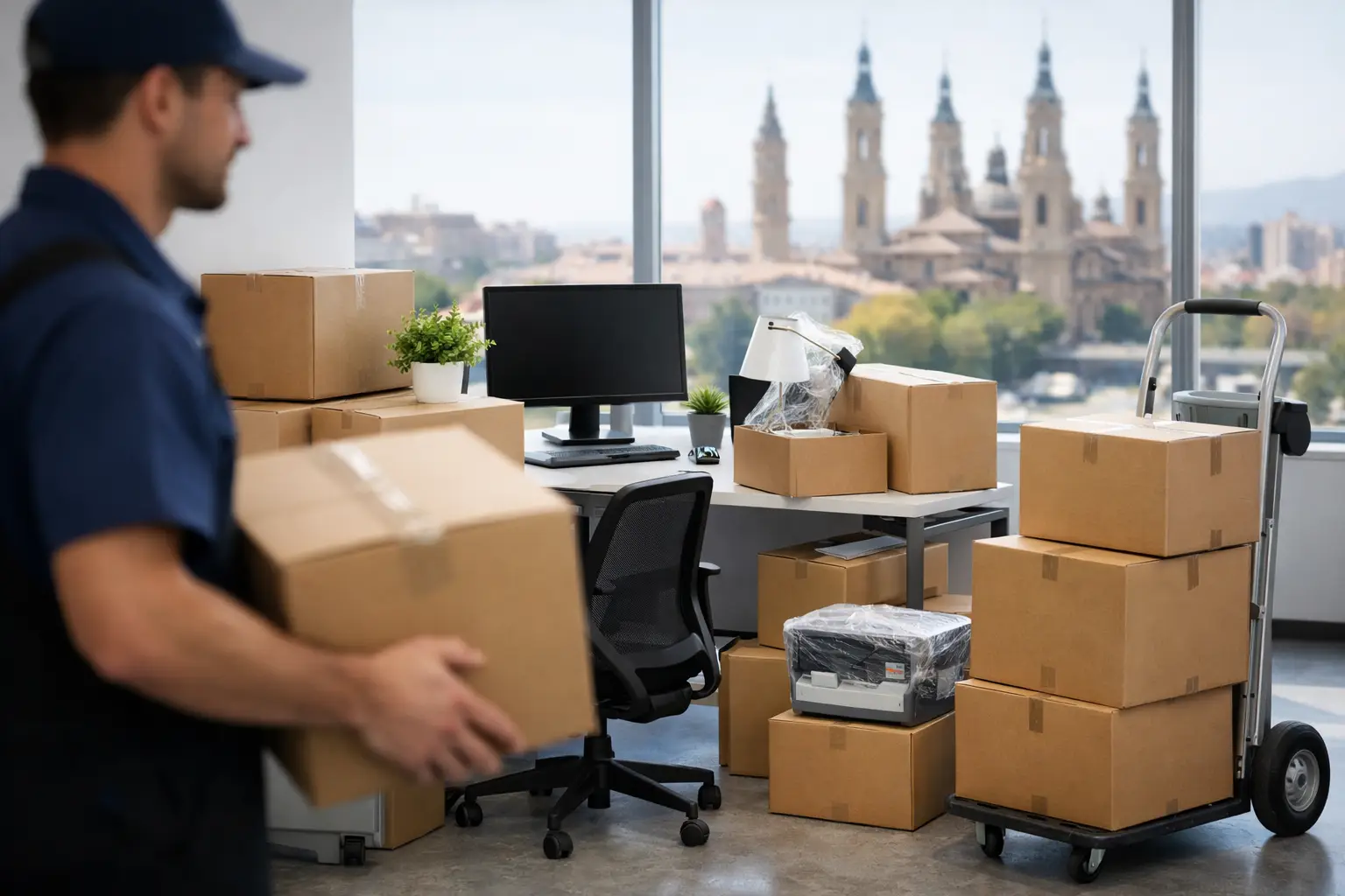 Mudanzas de oficinas Zaragoza sin parar tu empresa