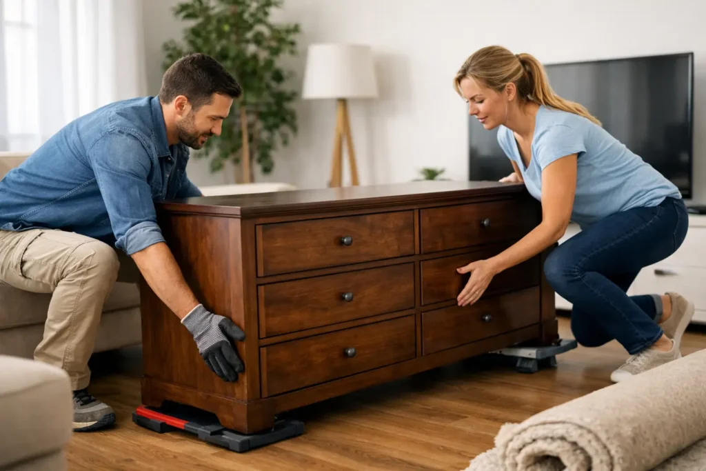 Cómo mover muebles pesados sin romper nada